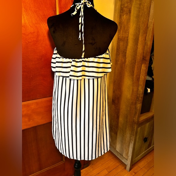 J crew navy blue and white striped halter - Picture 5 of 9